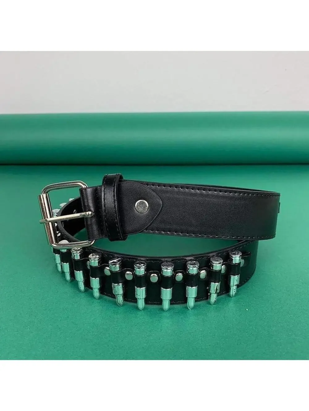 Cyber Y2K 2000s Bullet belt studded vintage y2k style. Cool grunge/punk look